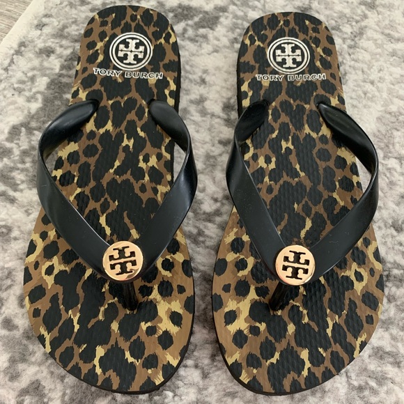 Tory Burch Shoes - Tory Burch leopard flip flops sz 7